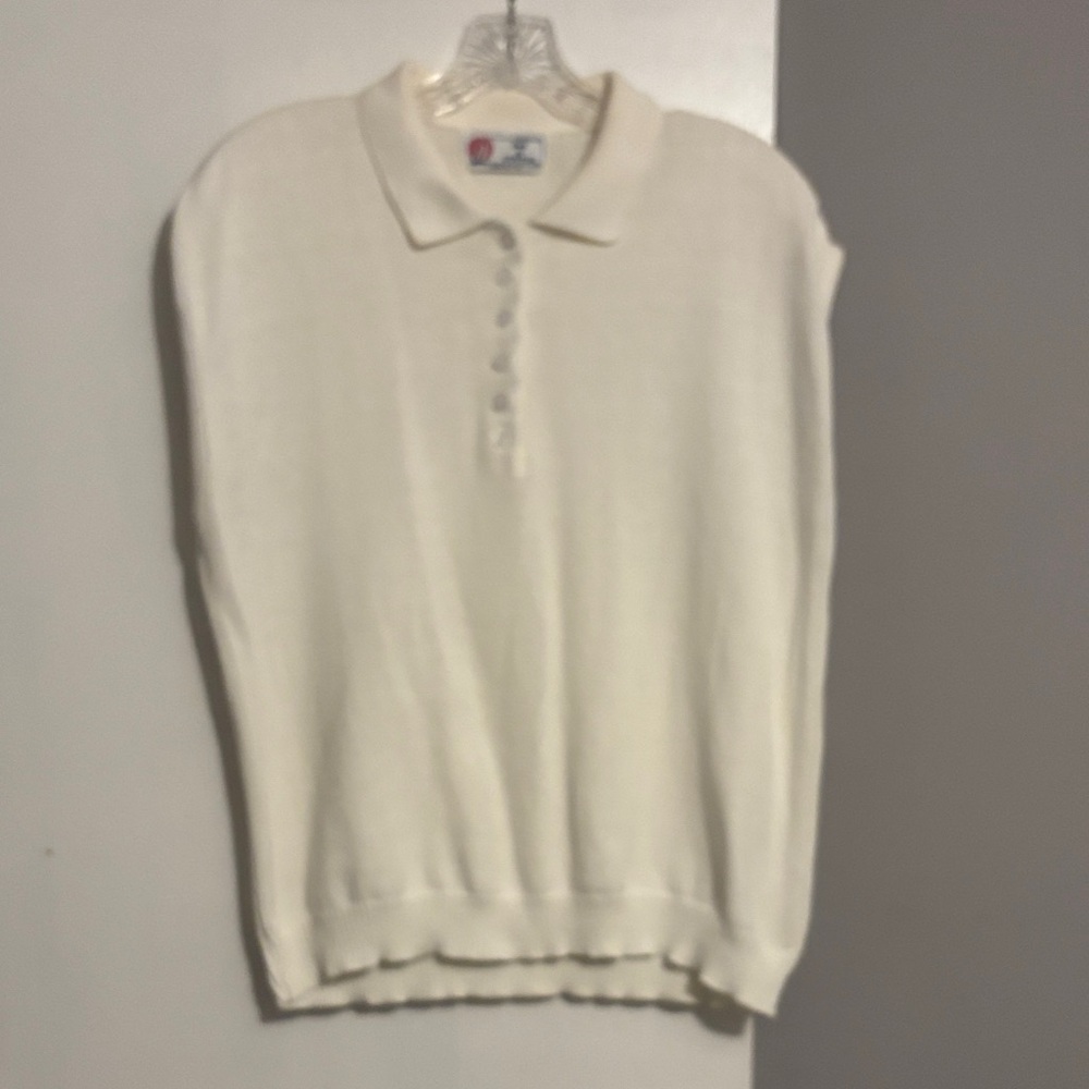 Vintage Isle of Cotton Women’s Sleeveless Collar Sweater Vest